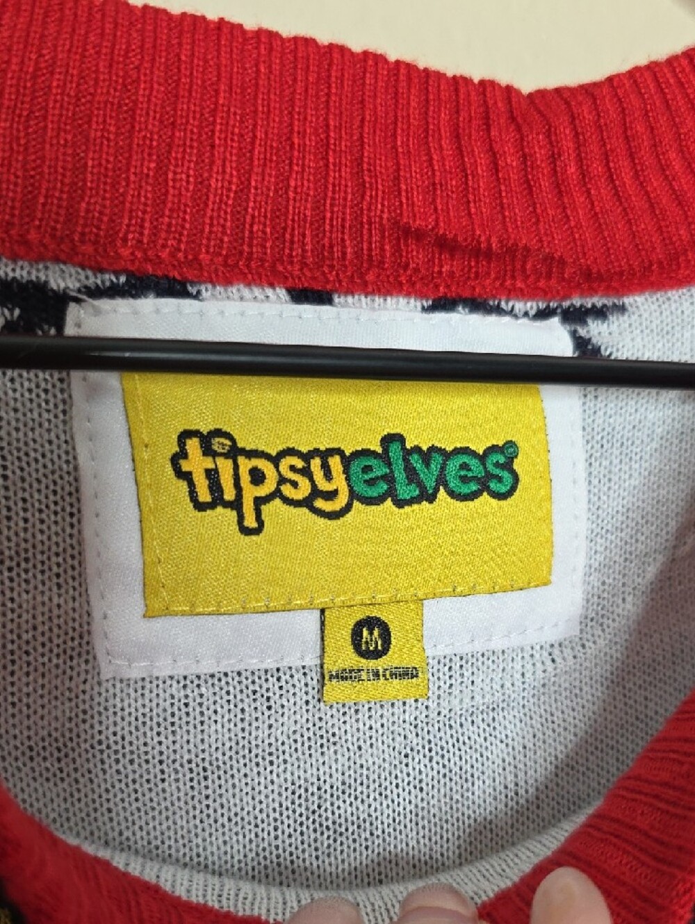Tipsy Elves Whale Tail Ugly Christmas Sweater Navy Blue Mens Medium Santa Thong - Picture 5 of 12